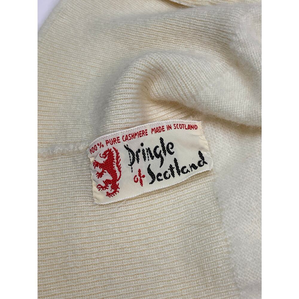 Cashmere Pringle of Scotland Cream Cardigan Beaded Floral Embellishments Sz S - Picture 11 of 11